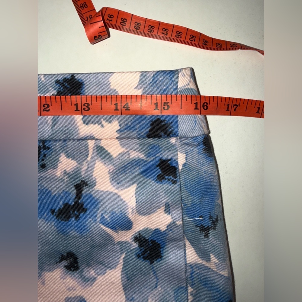J. Crew Watercolor Floral Chino Shorts Size 2 Pink Blue 100% Cotton Preppy - Picture 9 of 12